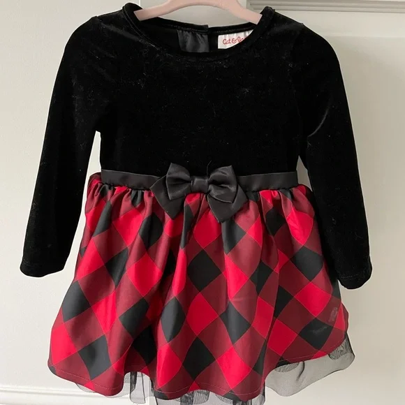 Cat & Jack | Dresses | Cat Jack Holiday Christmas Plaid Dress | Poshmark